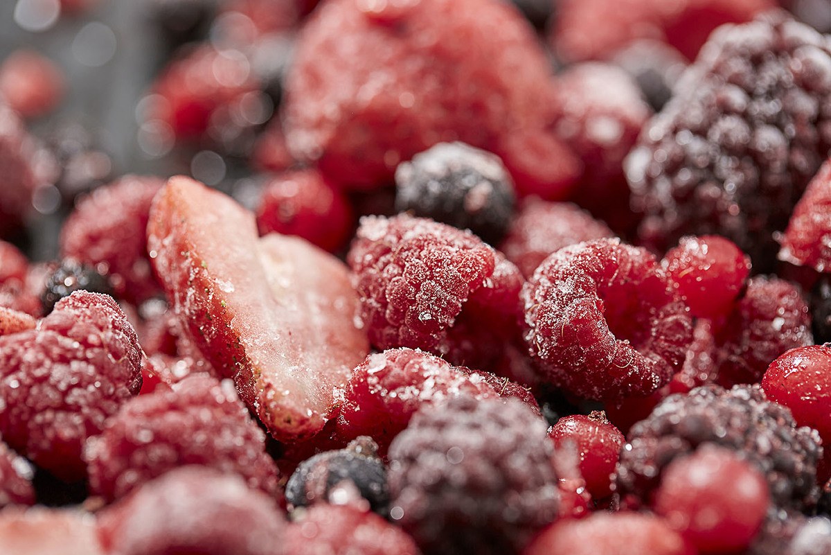 Frozen fruit. Frozen food Wallpaper.
